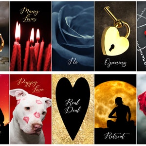 CUSTOM PREORDER: Golden Soulmates Love Oracle Deck of Romance Tarot-Sized Cards zdjęcie 4