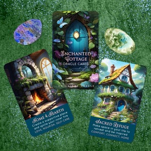 PRÉCOMMANDE PERSONNALISÉE : Enchanted Cottage Oracle Deck Unique Spring Indie Majick Tarot (livraison gratuite pour 2 jeux aux États-Unis)