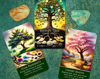 CUSTOM PREORDER: Money Tree Career Oracle Deck of Manifest Success Tarot-Sized Cards for Prosperity