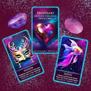 PRÉCOMMANDE PERSONNALISÉE : TrueHeart Hidden Feelings Love Oracle Deck Cartes de tarot uniques Twin Flames Soulmates (livraison gratuite de 2 jeux aux États-Unis)