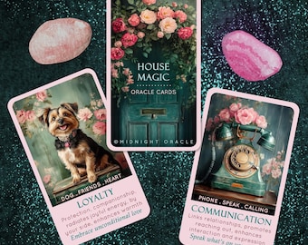 PRÉCOMMANDE PERSONNALISÉE : Oracle House Magic, jeu de cartes de la fortune, lecture de cartes de la taille d'un tarot