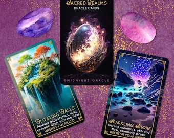 CUSTOM PREORDER: Sacred Realms Oracle Deck of Spiritual Guidance Tarot-Sized Cards