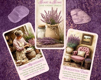 CUSTOM PREORDER: Heart and Home Oracle Deck of Vintage Style Tarot-Sized Cards for Love & Career