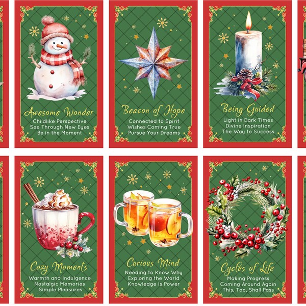 Holiday Magic Oracle Deck of Christmas Tarot Cards (Buy Any 2 Decks, Get Free USA Shipping)