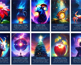 LAST ONE: Sacred Soul Timing Oracle Deck of Cosmic Divine Time Frame Tarot Cards for Timely Decisions (Buy Any 2 Decks = Free USA Shipping)