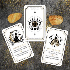 CUSTOM PREORDER: Shadow Spirit Oracle Deck of Dark Shadow Work Tarot-Sized Cards