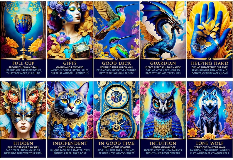 ¡PREVENTA PERSONALIZADA! Baraja de oráculo de la Diosa Índigo: Tarot de orientación sobre dinero y carrera (80 cartas) imagen 6