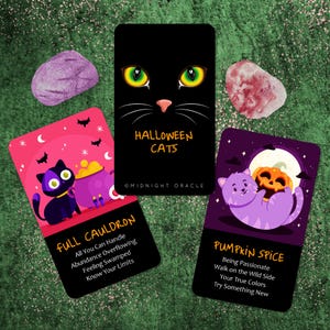 PRÉCOMMANDE PERSONNALISÉE : joli jeu de cartes de tarot uniques Summerween Cats d'Halloween (livraison gratuite pour 2 jeux aux États-Unis)