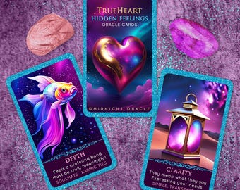 PRÉCOMMANDE PERSONNALISÉE : jeu de cartes TrueHeart Oracle des flammes jumelles et des âmes sœurs de la taille d'un tarot
