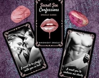 Secret Sex Confessions Love Oracle Deck of Unique Erotic Tarot-Sized Cards for Intimacy