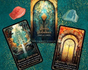 CUSTOM PREORDER: Divine Doorways Oracle Deck of Unique Tarot-Sized Cards for Guidance