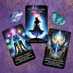 DERNIERS PRODUITS : Spiritwalker Oracle Message Deck Cartes de tarot uniques des messages supérieurs de soi (les 2 decks sont expédiés gratuitement aux États-Unis)
