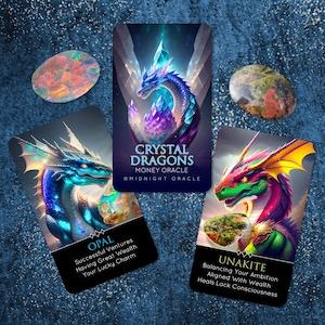 CUSTOM PREORDER: Crystal Dragons Money Oracle Deck of Unique Tarot Cards (Any 2 Decks Ship Free in USA)