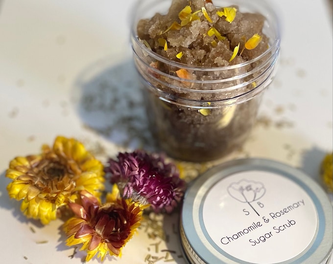 Handmade Chamomile & Rosemary Sugar Scrub