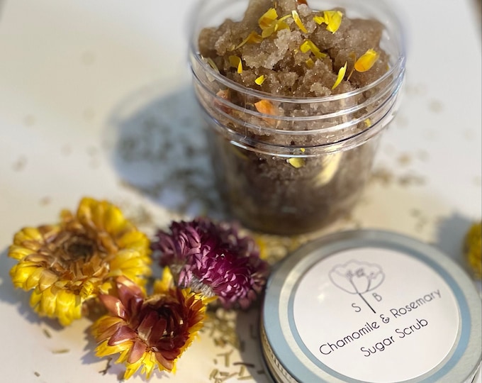 Handmade Chamomile & Rosemary Sugar Scrub