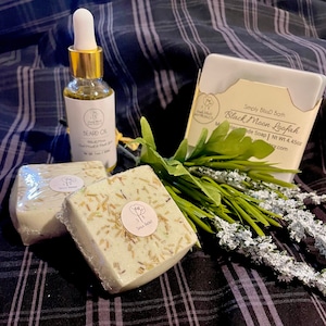 Heren Spa Gift Set - Heren Douche & Verzorging Kit - Baardolie - Loofah Zeep - Douche Steamers - Vaderdag Cadeau