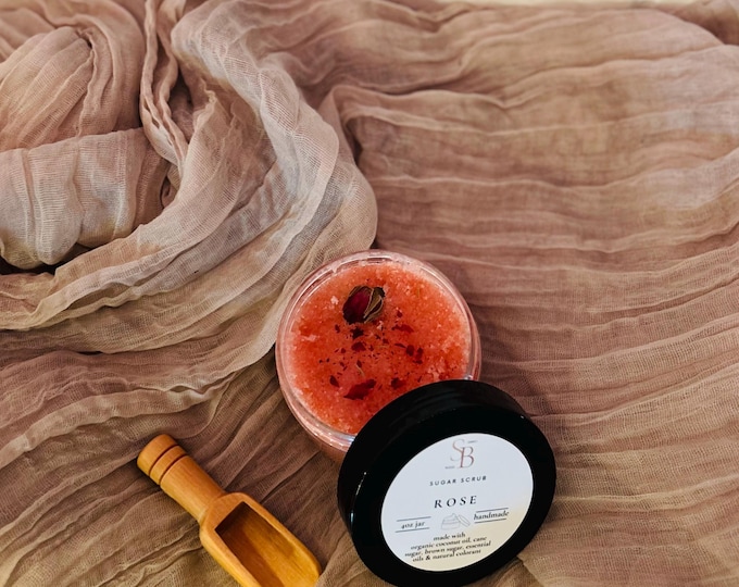 Handmade Rose Sugar Scrub