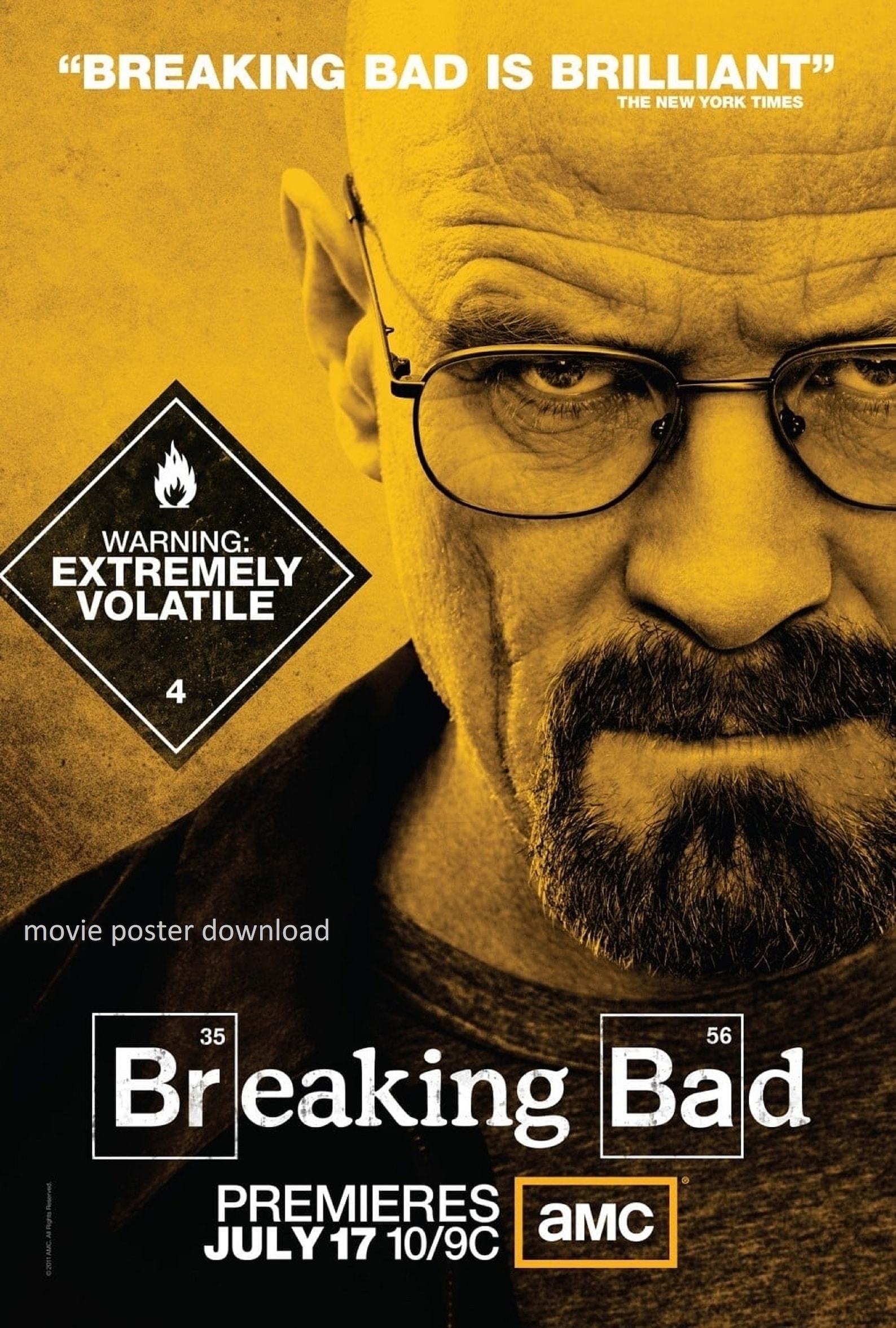 Breaking Bad movie poster. instant download movie poster Etsy