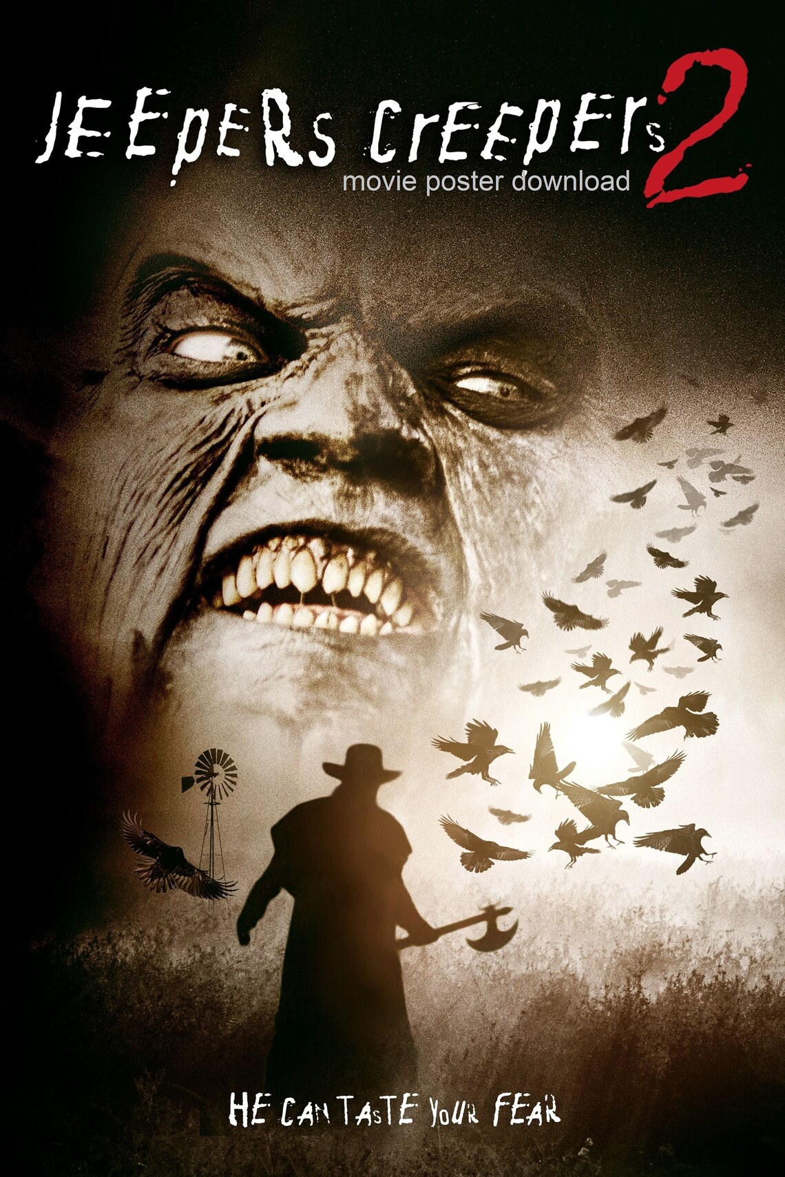 Jeepers Creepers 2 instant download movie poster digital Etsy