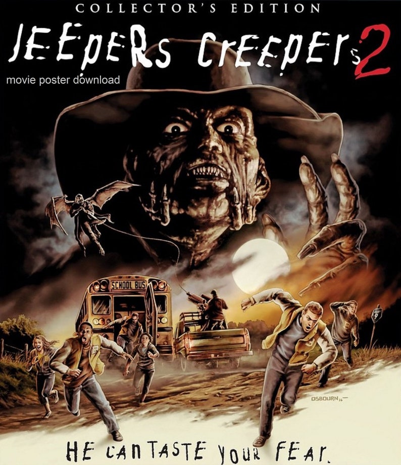 Movie poster Jeepers Creepers 2. instant download movie Etsy