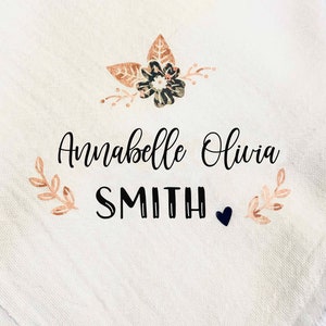 Personalized Swaddle Baby Blanket