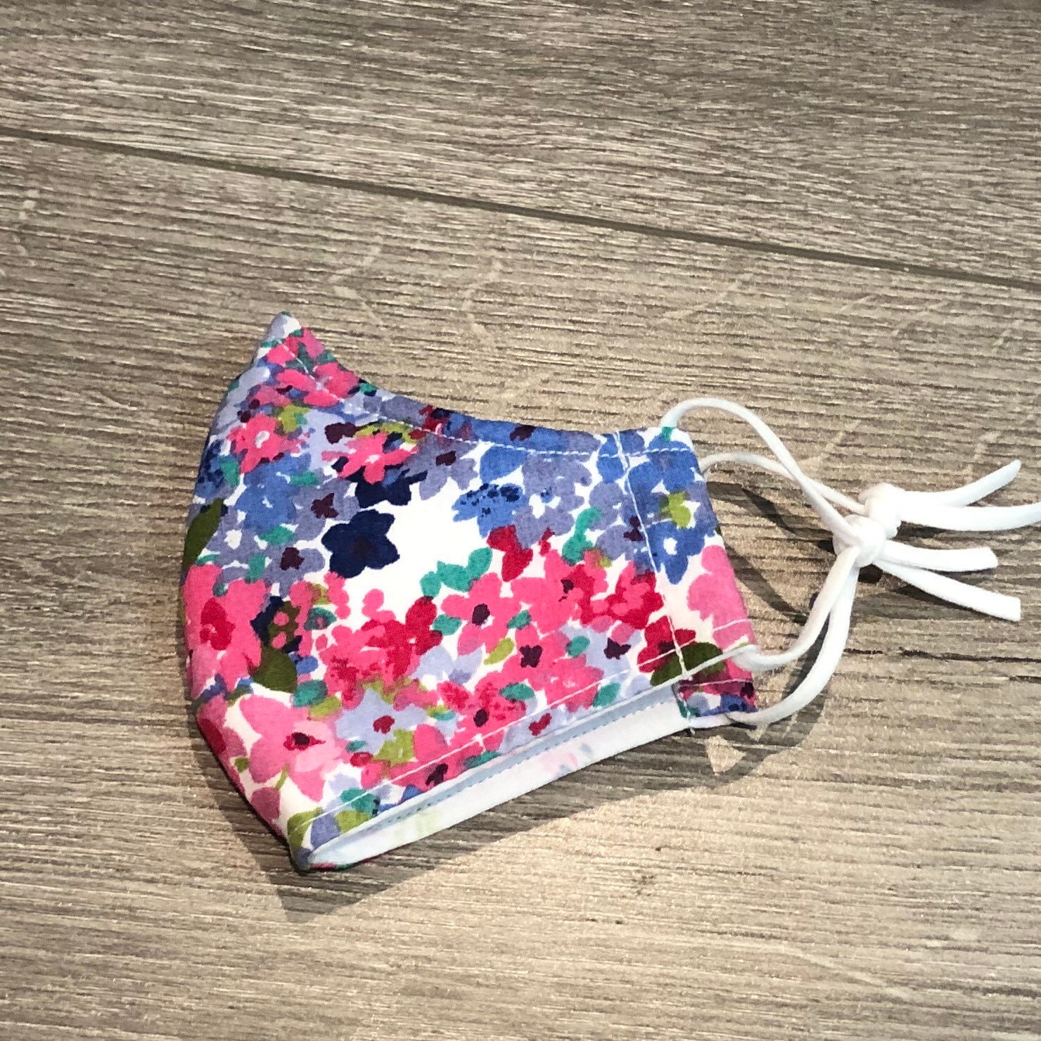 Kids size mask with adjustable nose wire and elastic Made with Etsy