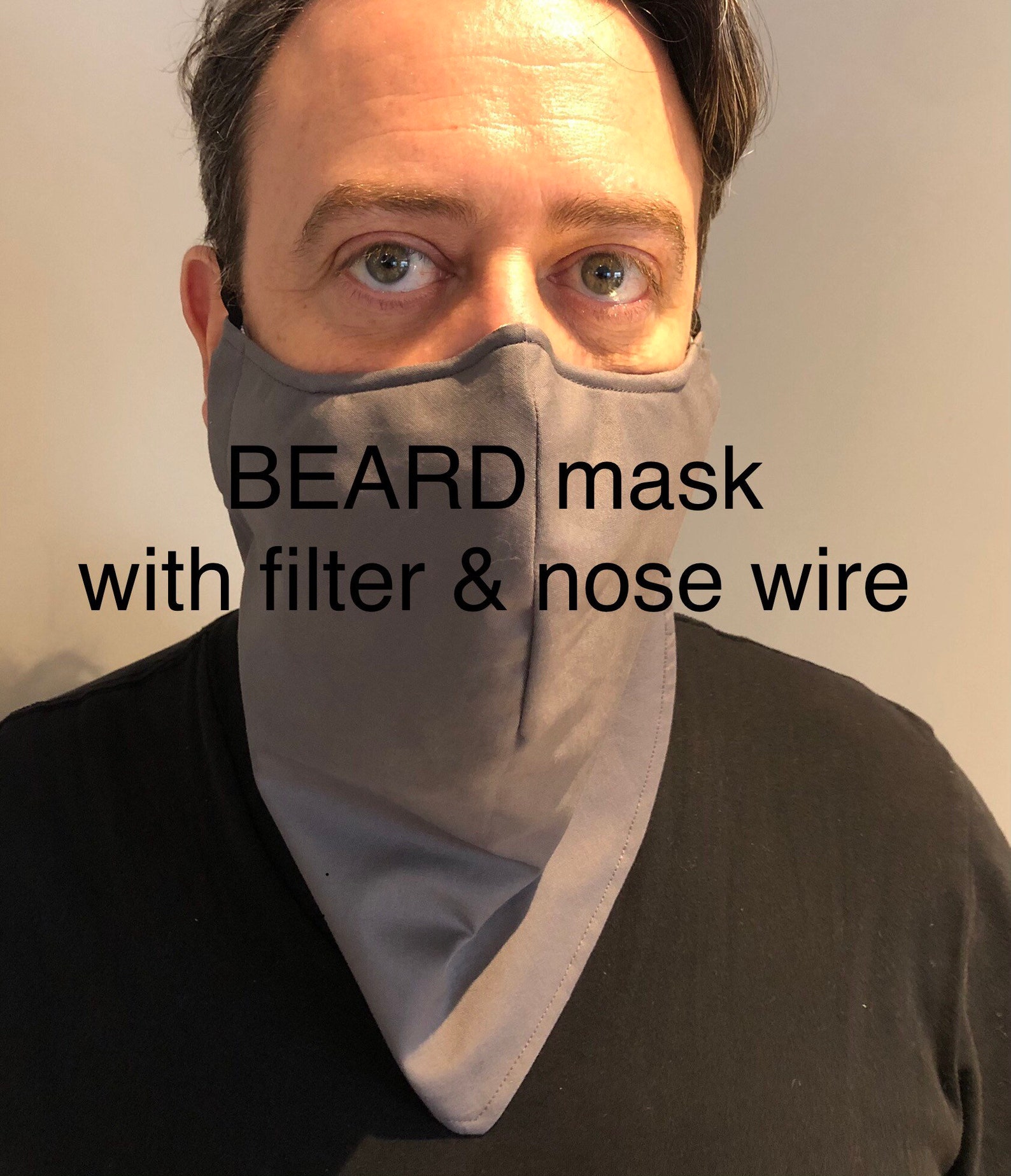 Extra Large dark greythin Face Mask for Beard Beard Tarp Etsy