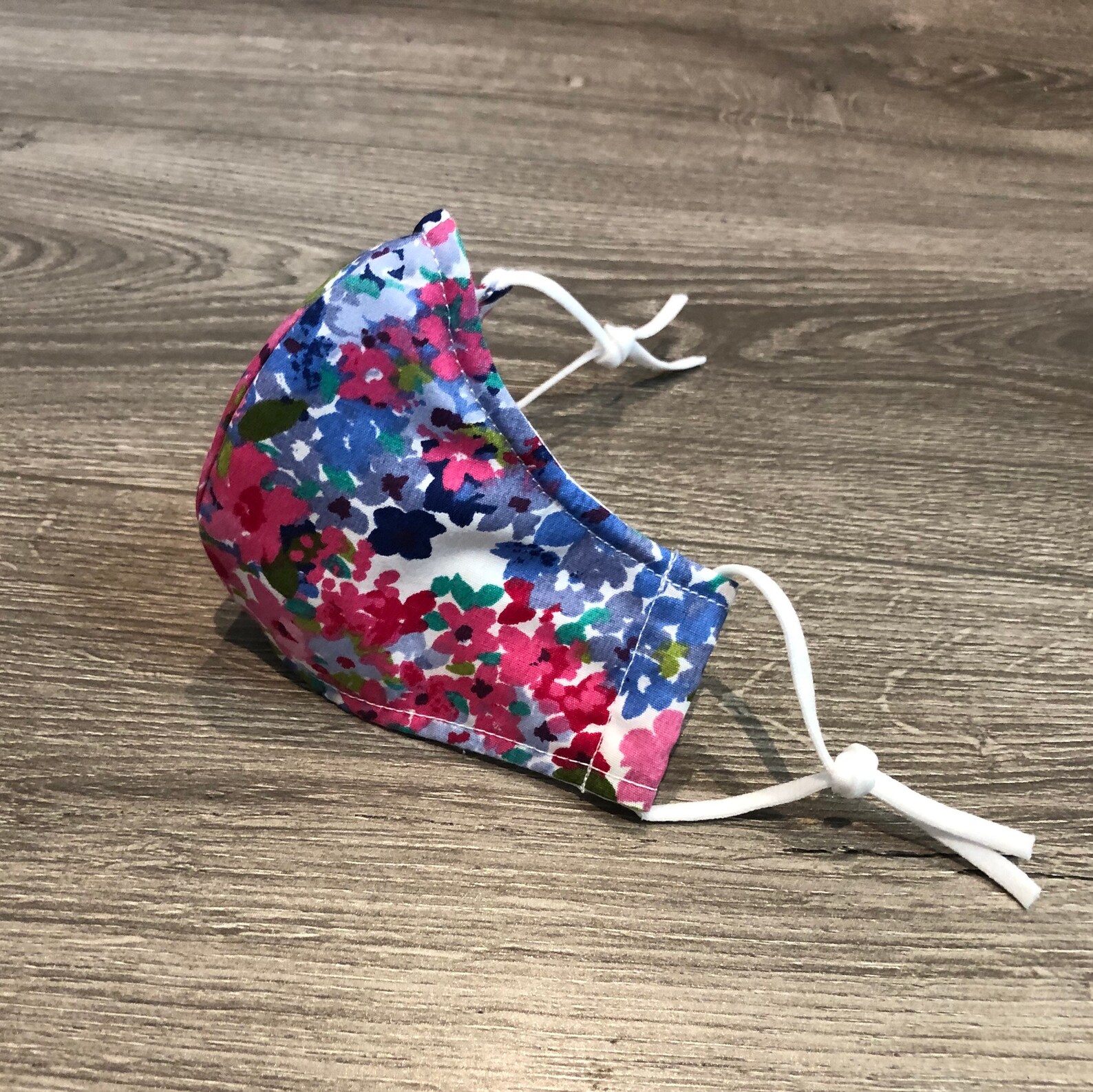 Kids size mask with adjustable nose wire and elastic Made with Etsy