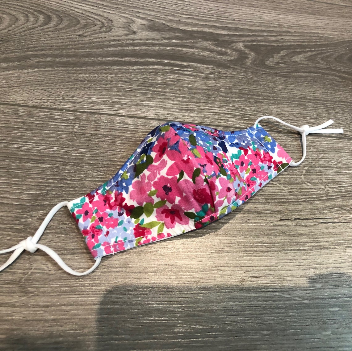 Kids size mask with adjustable nose wire and elastic Made with Etsy