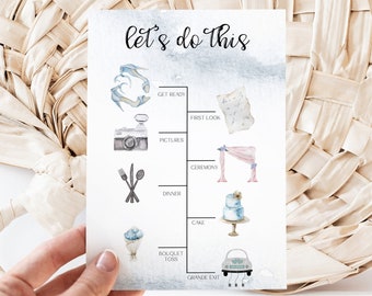 Wedding Timeline Template, Wedding Day Timeline, Wedding Timeline Sign, Bridesmaids Day of Timeline, Timeline for Wedding Day Printable