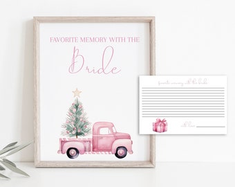 Favorite Memory with the Bride Activity, Editable Bridal Shower, Winter Bridal Shower Games, Fun Shower Game Instant Download, BS024