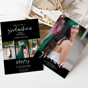 Modern Graduation Announcement Card: Photo Invitation (Digital)