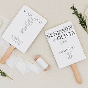 Hochzeitsprogramm Fächervorlage, minimalistisches Hochzeitsprogramm, einfaches Hochzeitsprogramm, modernes druckbares Hochzeitsprogramm MS1235