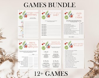 Fresh Off the Market Bridal Shower Game Bundle, Farmers Market Theme Wedding Shower, Bridal Bingo Instant Download, MS1402