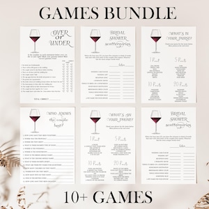 Paquete de juegos para despedida de soltera, Vino antes de los votos, Juegos editables para despedida de soltera con vino, Descarga instantánea de juegos sencillos para despedida de soltera, MS1258