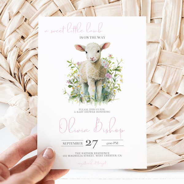 Lamb Baby Shower Printables