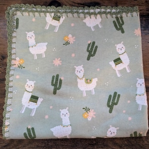 Baby Receiving Blankets | Flannel | Crocheted Edging | MULTIPLE DESIGNS!