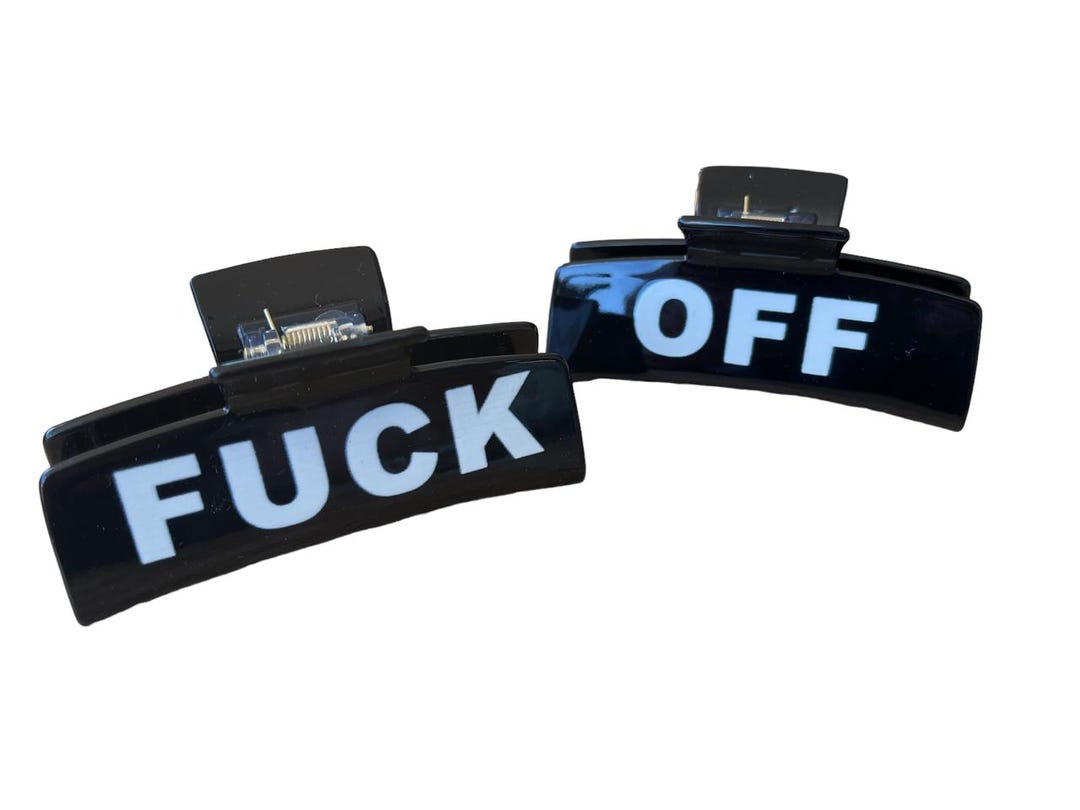 Fuck off Hair Clip Large, Fun Hair Accessory 4 display picture 2