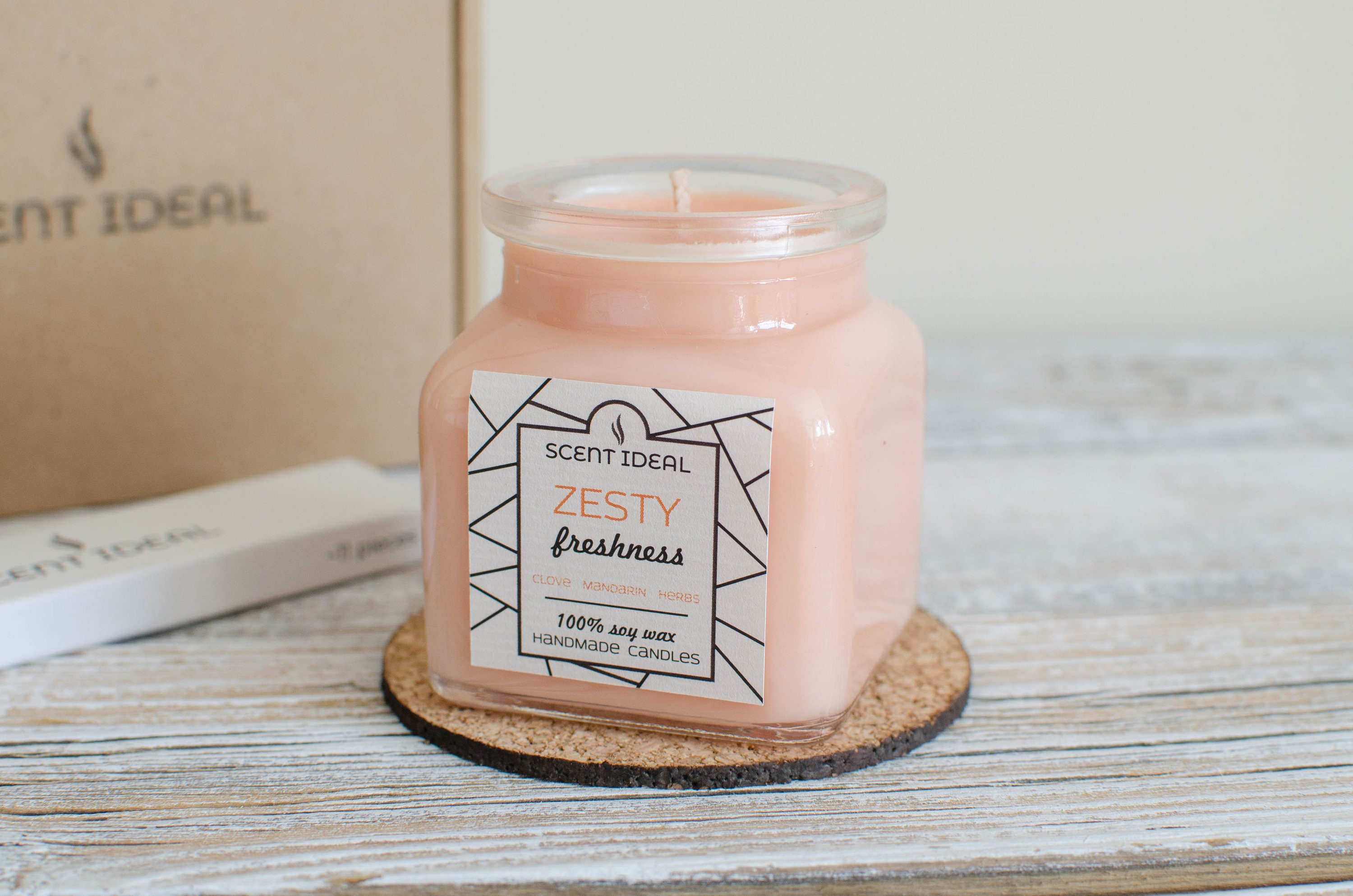 Zesty Freshness Organic Soy Candle 100 Essential Oils 4 Etsy
