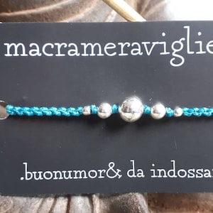 Pulsera MACRAME con perla en plata 925 / pulsera plata 925 / regalo para ella / boho gitana / regalo amante de la naturaleza / JOYERÍA bohemia / resistente al agua