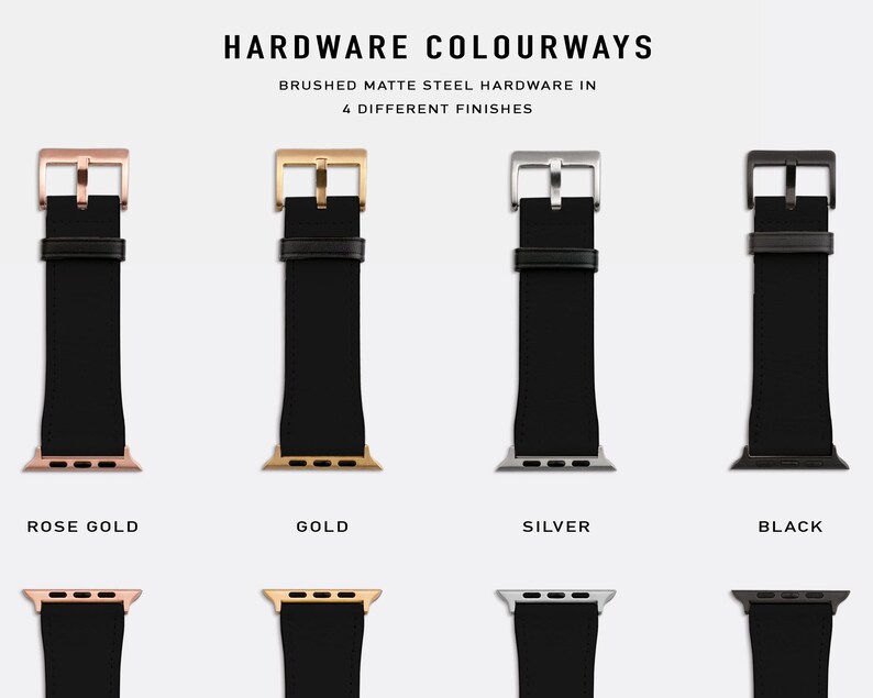 Plain Black Apple Watch Strap Premium Vegan Faux Leather Etsy UK