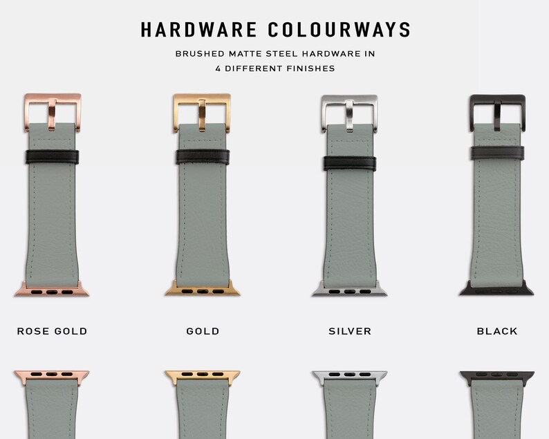 Sage Apple Watch Strap Premium Vegan Faux Leather available Etsy