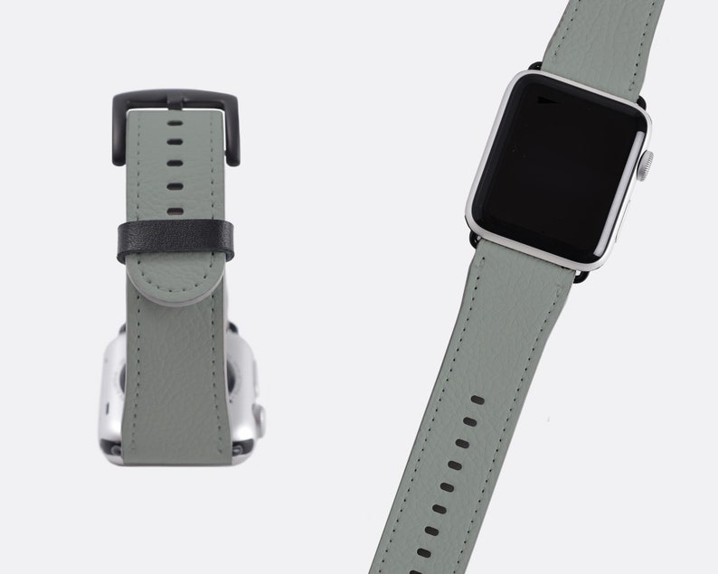 Sage Apple Watch Strap Premium Vegan Faux Leather available Etsy