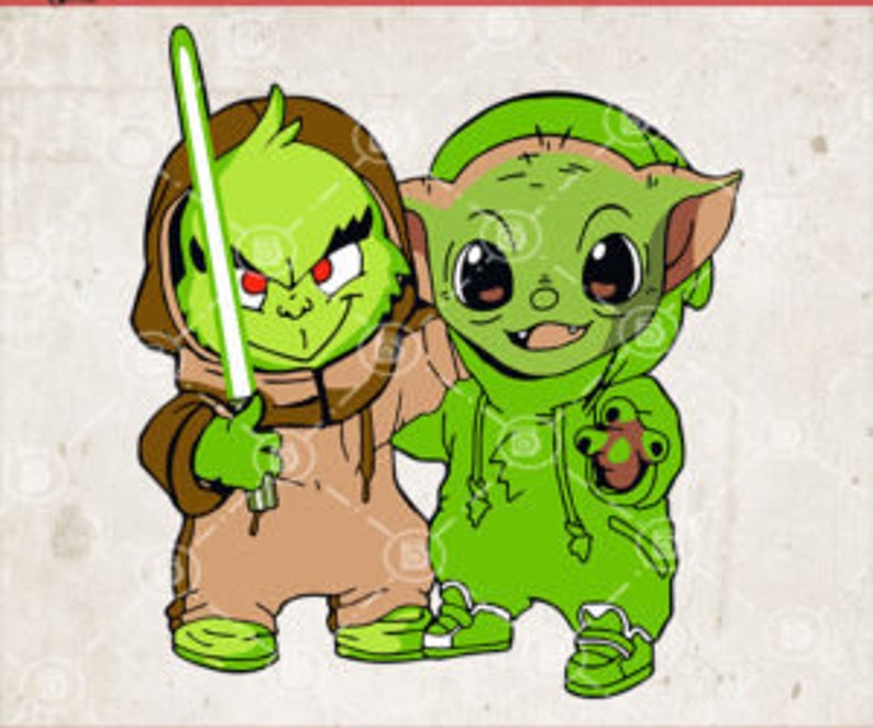 Download Cute Baby Yoda And Baby Grinch Cosplay SVG Grinch SVG Baby ...