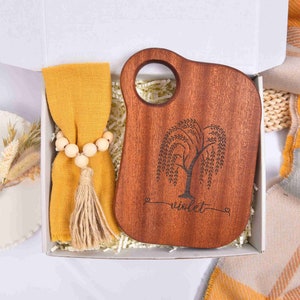 Caja de regalo de tabla de cortar personalizada, tablero de nombres personalizado, tabla de cortar de restaurante, regalo para pareja, regalos para recién casados, regalo para el hogar