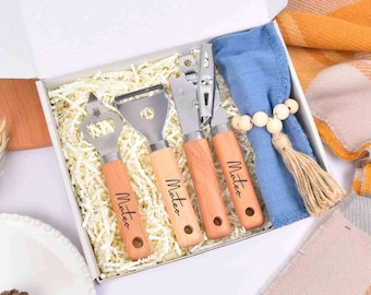 Personalized Wooden Opener and Peeler Gift Box, Cooking Gift Box, Appreciation Gift, Personalized Opener Set, Grandfather Gift, Kitchen Gift
