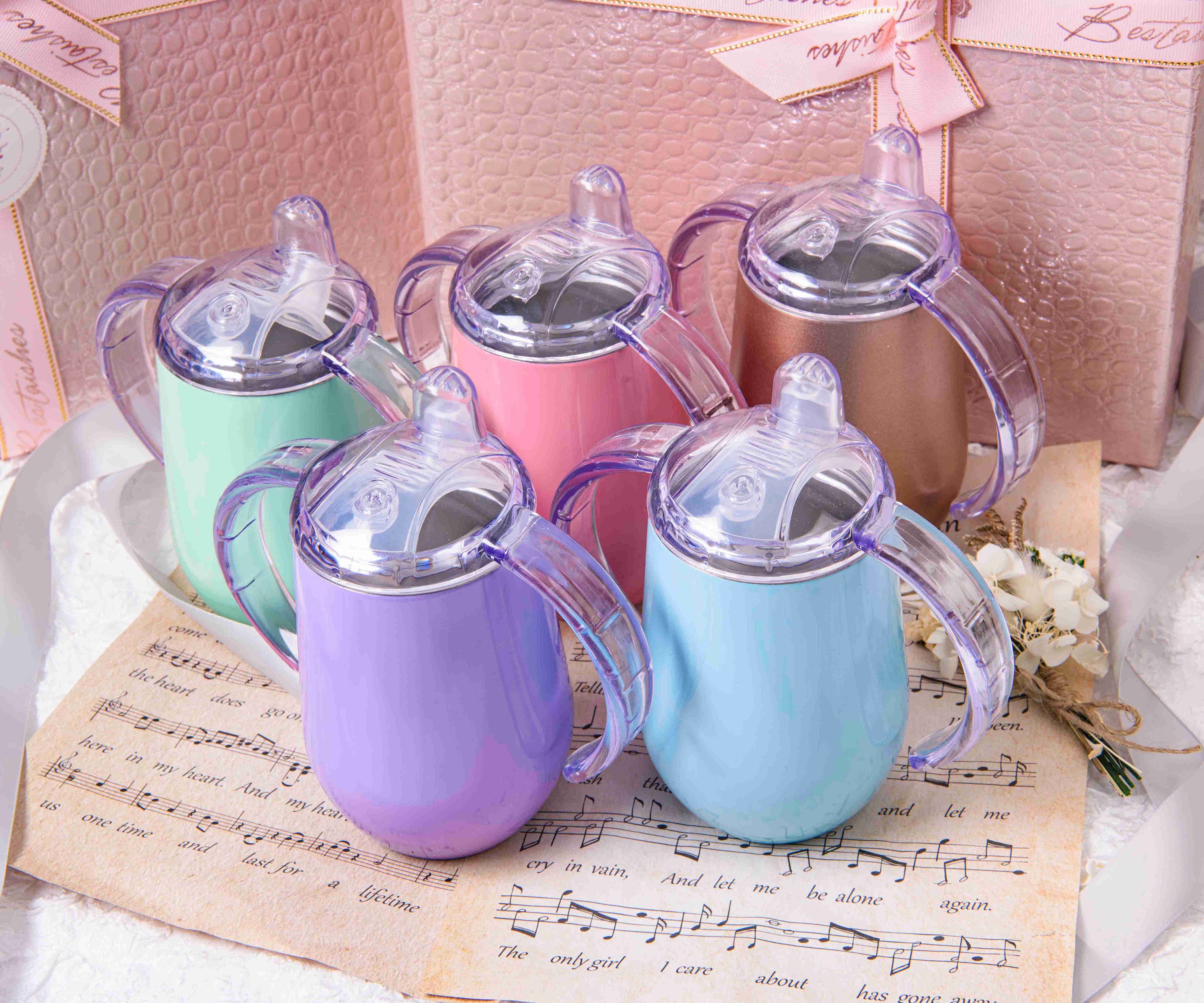 Personalised Sippy Cup, Baby Training Cup, Baby Shower Gift, Stainless Steel Cup, Birth Month Flower Cup, Birthday Gift, Gift for Toddler