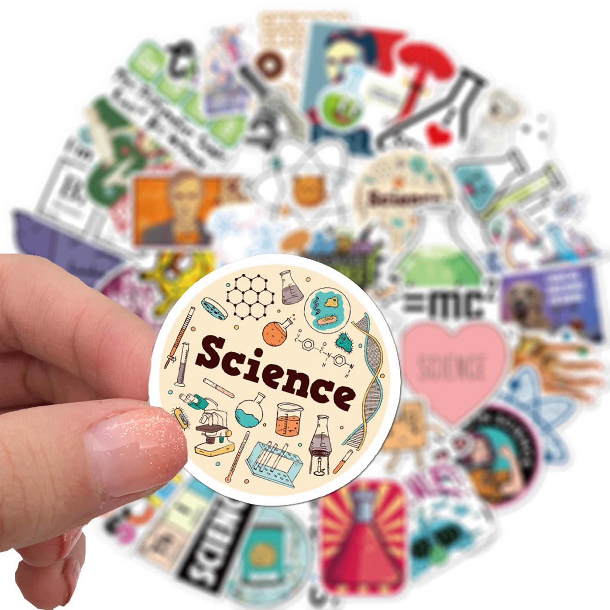 50 PCS Laboratory Stickers Chemistry Doodles Stickers Set Etsy