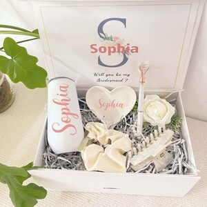 Bridesmaid Gift Set, Personalized Wedding Gift, Will you be my Bridesmaid, Filled Bridesmaid Gift Set, Bridesmaid Proposal Gift Box
