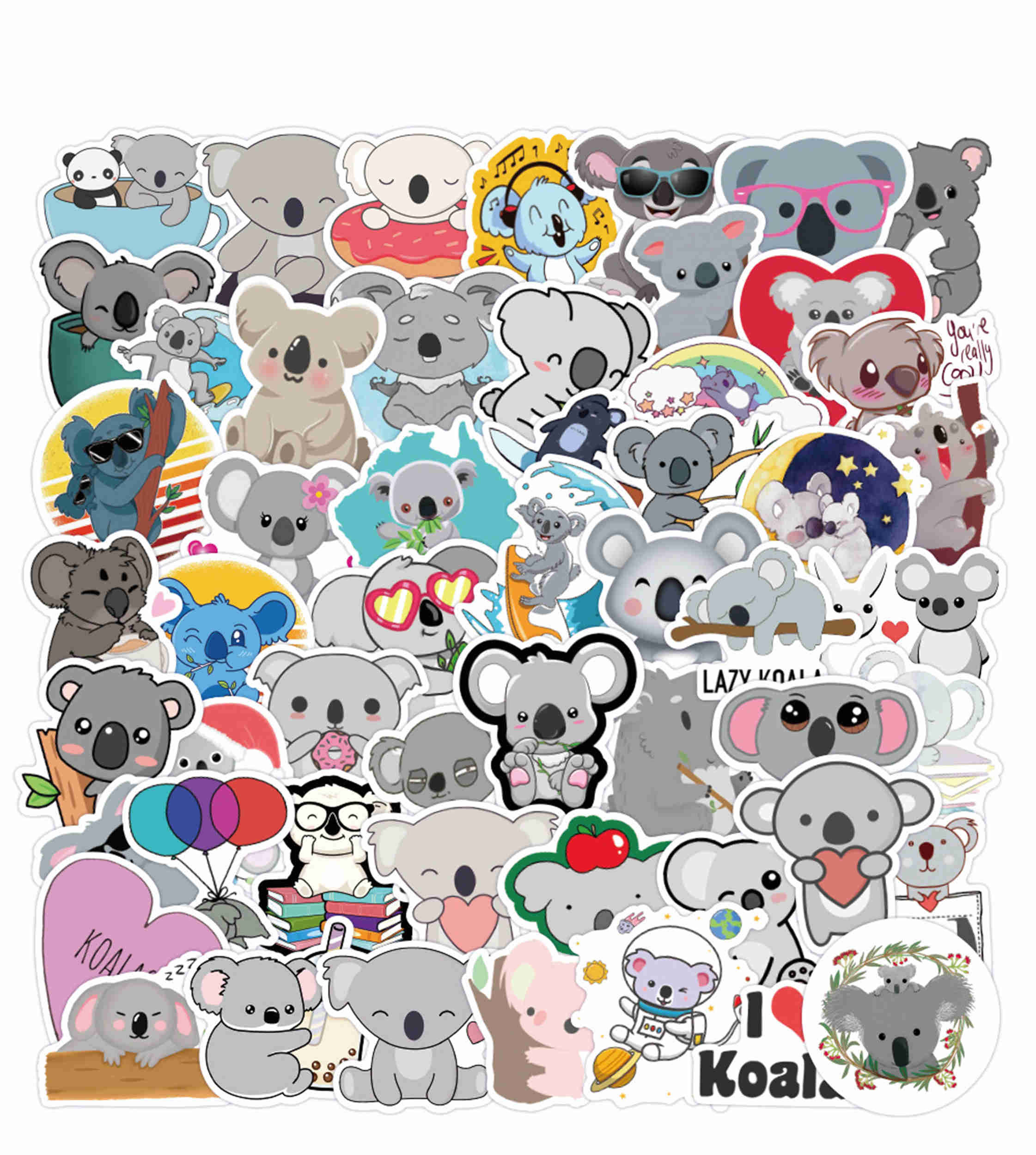 50 PCS Australian Koala Stickers Cute Animal Koala Stickers Etsy UK